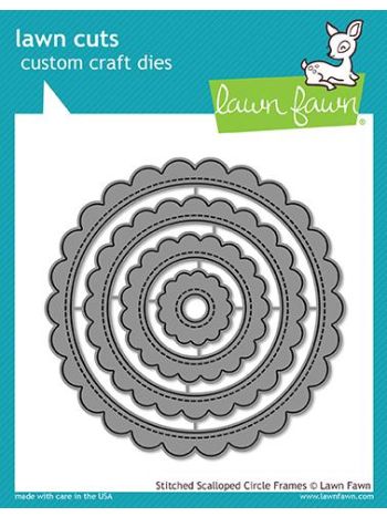 Lawn Fawn - Stitched Scalloped Circle Frames - Stanzen