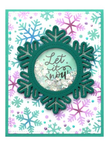 Lawn Fawn - Stitched Snowflake Frame - Stand Alone Stanze