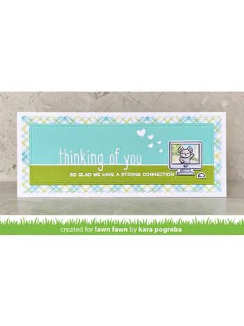 Lawn Fawn - Thinking of you Line Border - Stand Alone Stanze