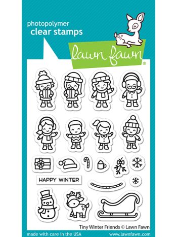 Lawn Fawn - Tiny Winter Friends - Clear Stamps 3x4
