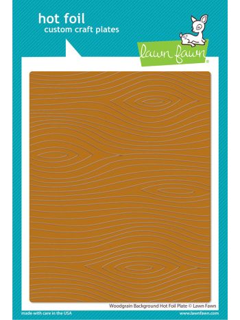 Lawn Fawn - Woodgrain Background - Hot Foil Plates