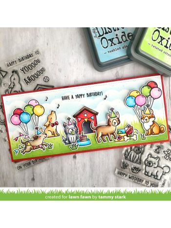 Lawn Fawn - Yappy birthday add-on - Clear Stamp 3x4