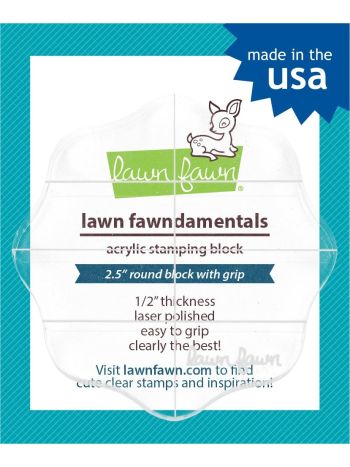 Lawn Fawn Acrylic 2.5 Inch Stamping Block Round