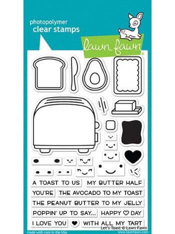 Lawn Fawn - Let's Toast - Clear Stamps 4x6