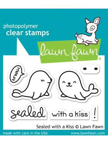 Lawn Fawn - Sealed With A Kiss - Clear Stamps 2x3