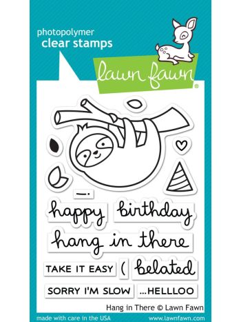 Lawn Fawn - Hang In There - Clear Stamp 3x4