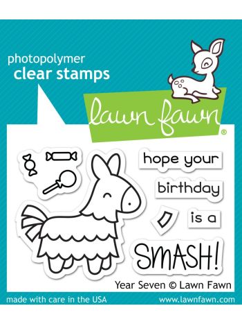 Lawn Fawn - Year Seven - Clear Stamp 2x3