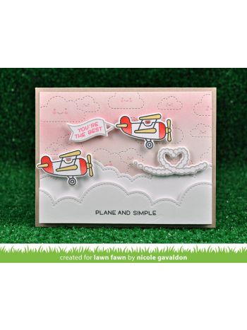Lawn Fawn - Plane And Simple - Clear Stamp 4x6