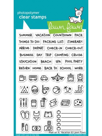 Lawn Fawn - Plan On It - Vacation - Clear Stamp 4x6