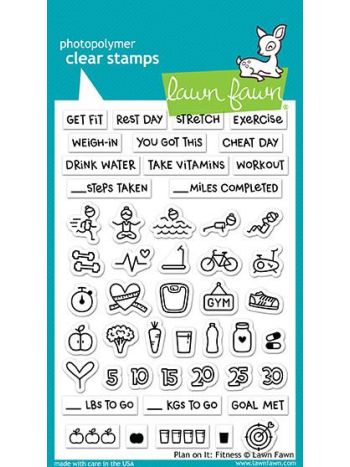 Lawn Fawn - Plan On It: Fitness - Clear Stamps 4x6