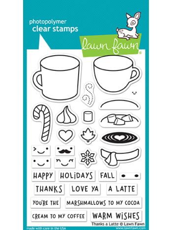 Lawn Fawn - Thanks A Latte - Clear Stamps 4x6