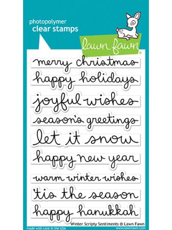 Lawn Fawn - Winter Scripty  Sentiments - Clear Stamps 4x6