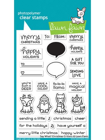 Lawn Fawn - Say What? Christmas Critters - Clear Stamps 4x6