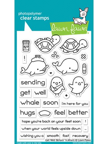 Lawn Fawn - Get Well Before 'n Afters - Clear Stamp 4x6
