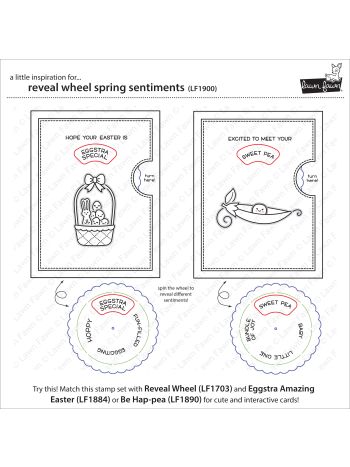 Lawn Fawn - Reveal Wheel Spring Sentiments - Clear Stamp 4x6