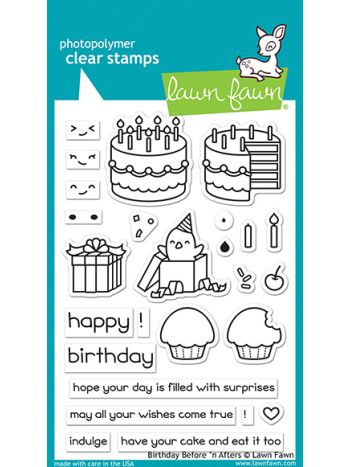 Lawn Fawn - Birthday Before 'n Afters - Clear Stamp 4x6