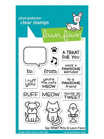 Lawn Fawn - Say What? Pets - Clear Stamp 3x4