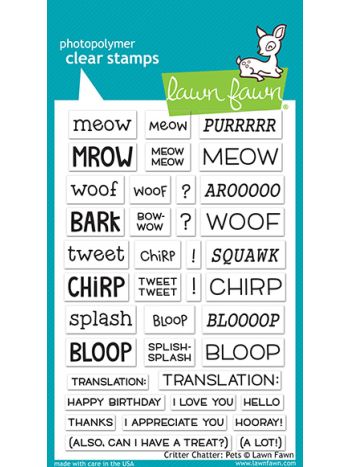 Lawn Fawn - Critter Chatter: Pets - Clear Stamp 4x6