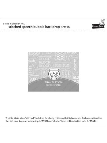 Lawn Fawn - Stitched Speech Bubble Backdrop - Stanze