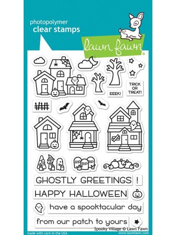 Lawn Fawn - Spooky village - Clear Stamp 4x6