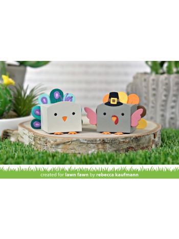 tiny gift box peacock and turkey add-on