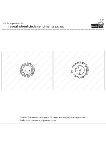 Lawn Fawn - reveal wheel circle sentiments - Clear Stamp 4x6