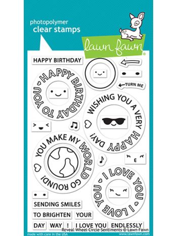 Lawn Fawn - reveal wheel circle sentiments - Clear Stamp 4x6
