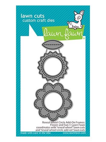 Lawn Fawn - reveal wheel circle add-on frames: flower and sun - Stanzen