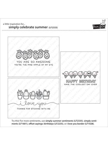 Lawn Fawn - simply celebrate summer - Clear Stamp 4x6