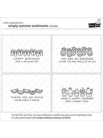 Lawn Fawn - simply summer sentiments - Clear Stamp 3x4