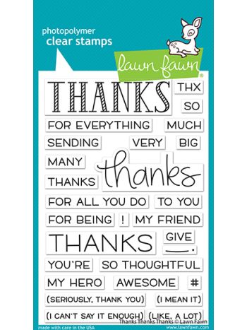 Lawn Fawn - thanks thanks thanks - Clear Stamp 4x6