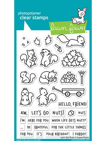 Lawn Fawn - let's go nuts - Clear Stamp 4x6