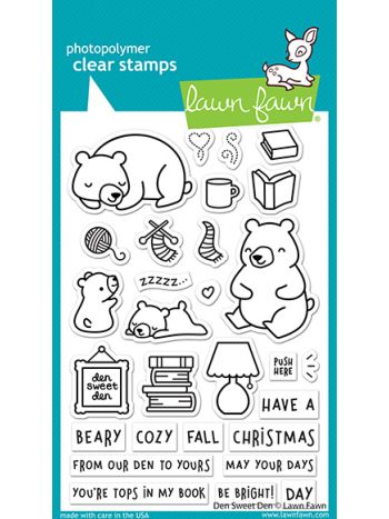 Lawn Fawn - den sweet den - Clear Stamp 4x6