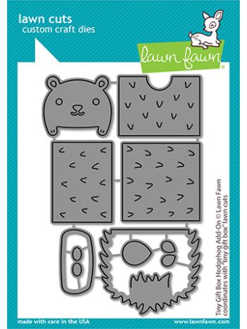 Lawn Fawn - tiny gift box hedgehog add-on - Stanzen