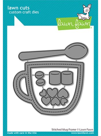 Lawn Fawn - stitched mug frame - Stanzen