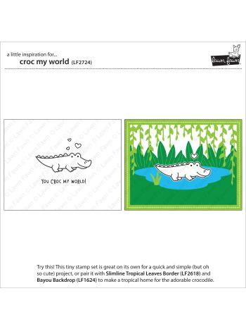 Lawn Fawn - Croc my World - Clear Stamps 2x3