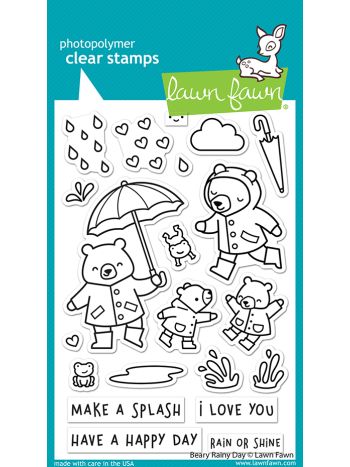 Lawn Fawn - Beary rainy day - Clear Stamp 4x6