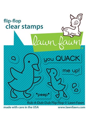 Lawn Fawn - Rub-A-Dub-Dub Flip-Flop - Clear Stamps 2x3