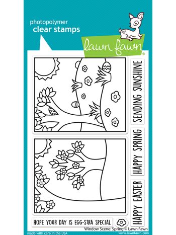 Lawn Fawn - Window scene: Spring - Clear Stamp 4x6
