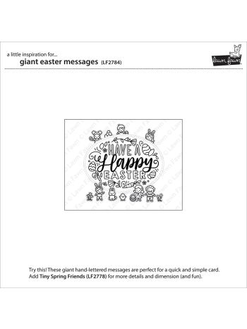 Lawn Fawn - Giant easter messages - Clear Stamp 4x6