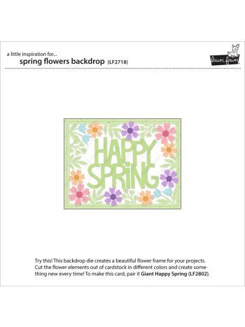 Lawn Fawn - Spring Flowers Backdrop - Stand Alone Stanze