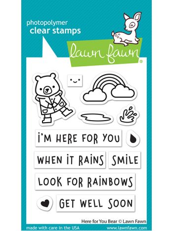 Lawn Fawn - Here for you Bear - Clear Stamp 3x4