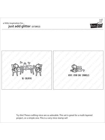 Lawn Fawn - Just add Glitter - Clear Stamp 4x6