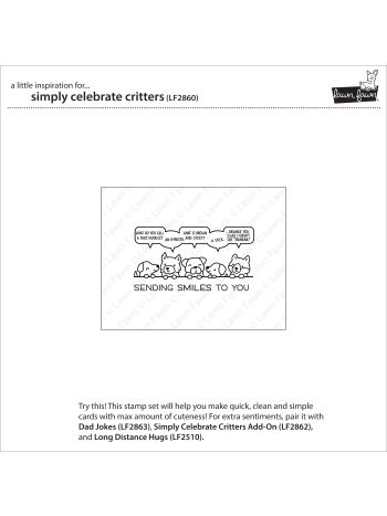 Lawn Fawn - Simply celebrate Critters - Clear Stamp 4x6
