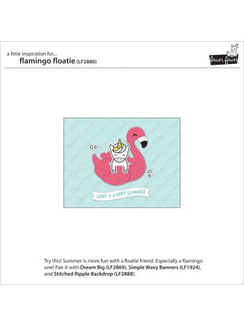 Lawn Fawn - Flamingo Floatie - Stand Alone Stanze