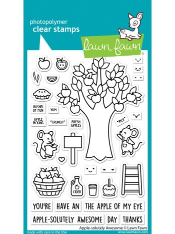 Lawn Fawn - Apple-solutely Awesome - Clear Stamps 4x6