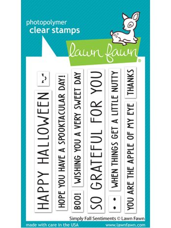 Lawn Fawn - Simply Fall Sentiments - Clear Stamps 3x4