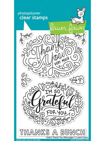 Lawn Fawn - Giant Thank you Messages - Clear Stamps 4x6
