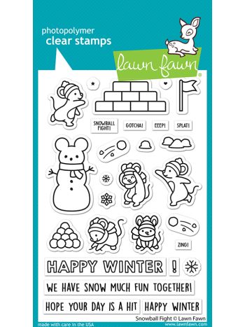 Lawn Fawn - Snowball Fight - Clear Stamps 4x6
