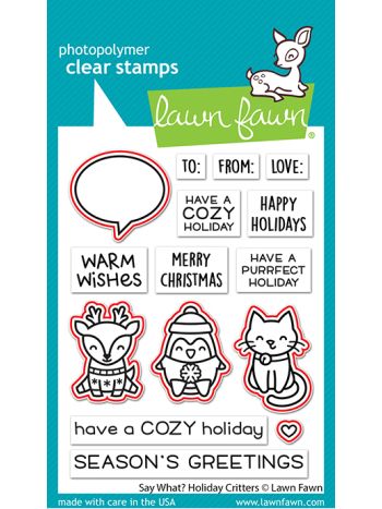 Lawn Fawn - Say what? Holiday Critters - Stanzen